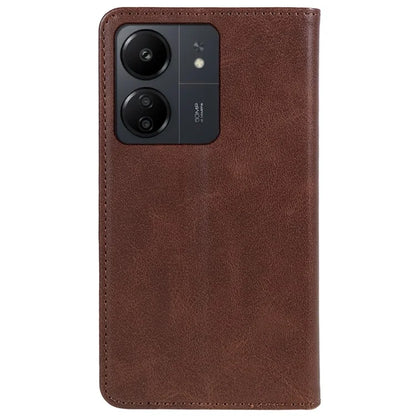 For Xiaomi Redmi 13C 4G / Poco C65 4G Cell Phone Case Calf Texture PU Leather Stand Anti-drop Cover
