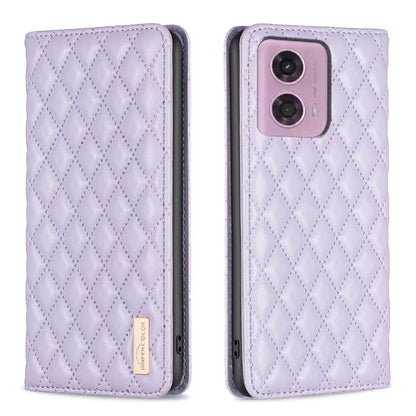 BINFEN COLOR BF Style-16 For Motorola Moto G34 5G Leather Cell Phone Cover with Card Holder Stand Flip Case
