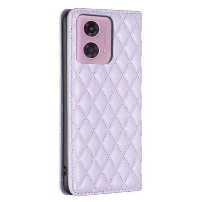 BINFEN COLOR BF Style-16 For Motorola Moto G34 5G Leather Cell Phone Cover with Card Holder Stand Flip Case