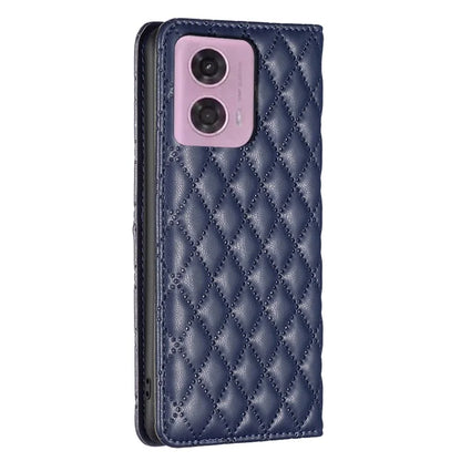 BINFEN COLOR BF Style-16 For Motorola Moto G34 5G Leather Cell Phone Cover with Card Holder Stand Flip Case
