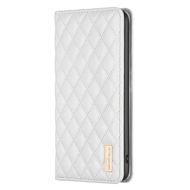 BINFEN COLOR BF Style-16 For Motorola Moto G34 5G Leather Cell Phone Cover with Card Holder Stand Flip Case