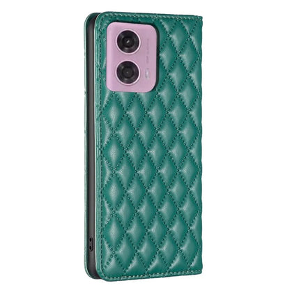 BINFEN COLOR BF Style-16 For Motorola Moto G34 5G Leather Cell Phone Cover with Card Holder Stand Flip Case