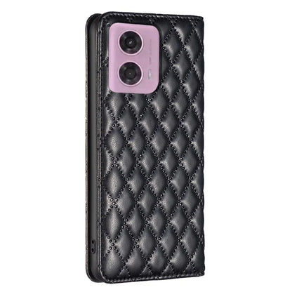 BINFEN COLOR BF Style-16 For Motorola Moto G34 5G Leather Cell Phone Cover with Card Holder Stand Flip Case