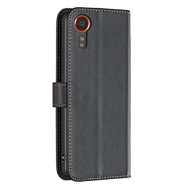 BINFEN COLOR BF17 For Samsung Galaxy Xcover 7 Flip Leather Case Wallet Phone Cover