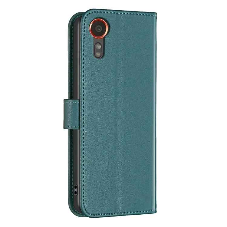 BINFEN COLOR BF17 For Samsung Galaxy Xcover 7 Flip Leather Case Wallet Phone Cover