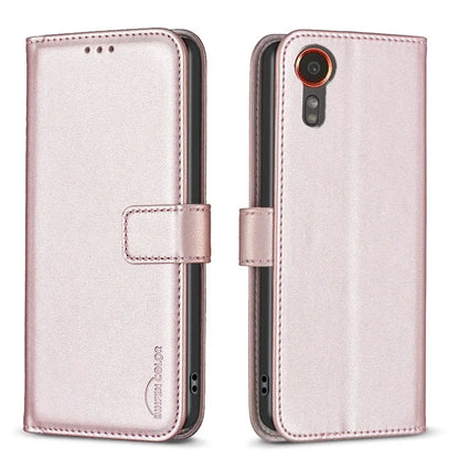 BINFEN COLOR BF17 For Samsung Galaxy Xcover 7 Flip Leather Case Wallet Phone Cover