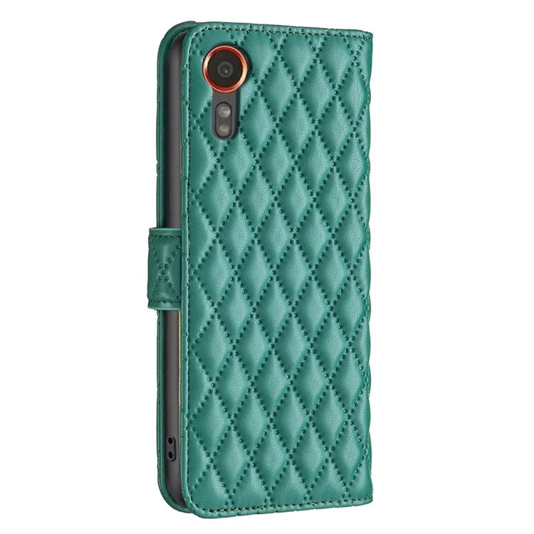 BINFEN COLOR BF Style-14 For Samsung Galaxy Xcover 7 Wallet Case Imprinted Leather Cover