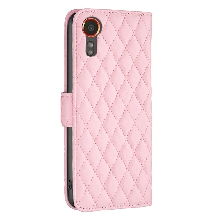 BINFEN COLOR BF Style-14 For Samsung Galaxy Xcover 7 Wallet Case Imprinted Leather Cover