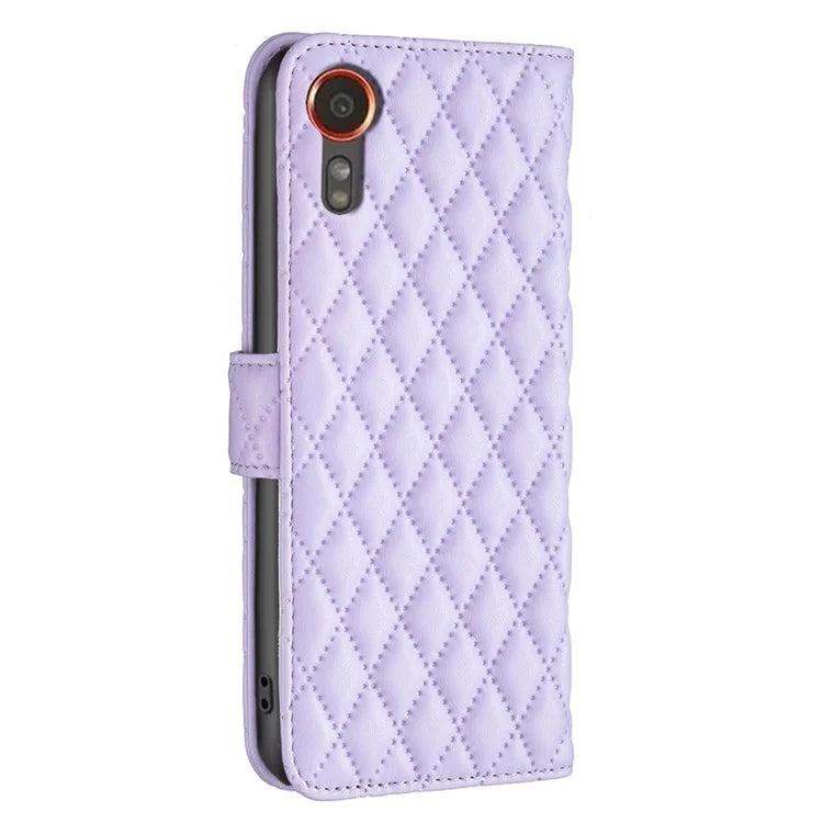 BINFEN COLOR BF Style-14 For Samsung Galaxy Xcover 7 Wallet Case Imprinted Leather Cover