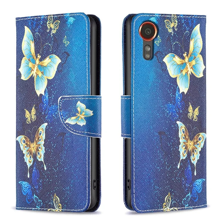 For Samsung Galaxy Xcover 7 Wallet Phone Case Folio PU Leather Pattern Cover