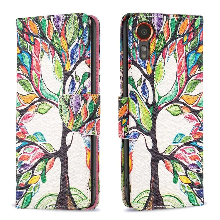 For Samsung Galaxy Xcover 7 Wallet Phone Case Folio PU Leather Pattern Cover