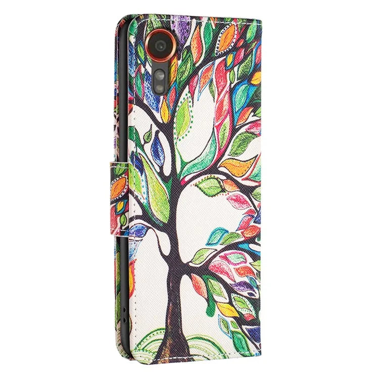 For Samsung Galaxy Xcover 7 Wallet Phone Case Folio PU Leather Pattern Cover