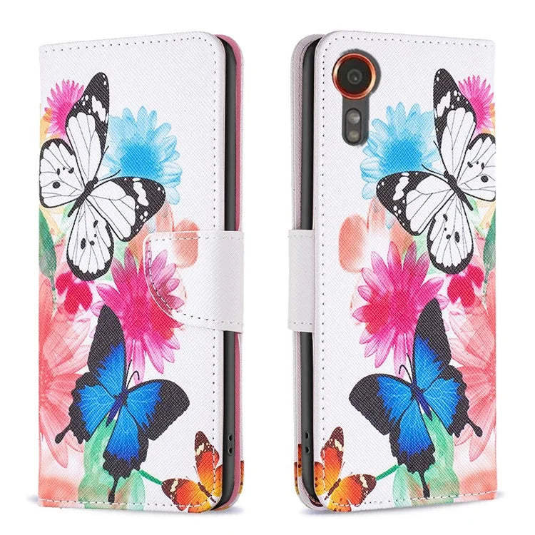 For Samsung Galaxy Xcover 7 Wallet Phone Case Folio PU Leather Pattern Cover