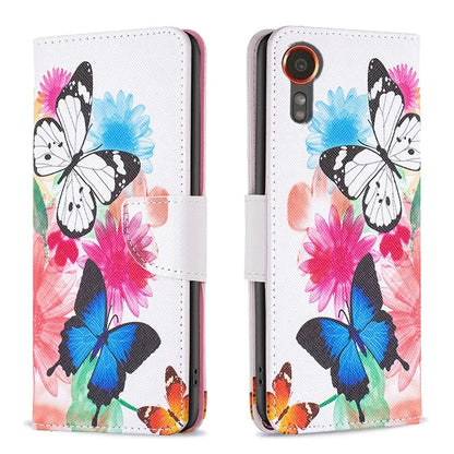 For Samsung Galaxy Xcover 7 Wallet Phone Case Folio PU Leather Pattern Cover