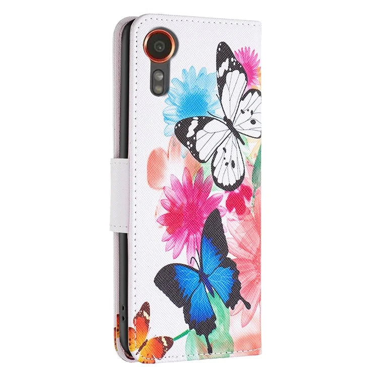 For Samsung Galaxy Xcover 7 Wallet Phone Case Folio PU Leather Pattern Cover