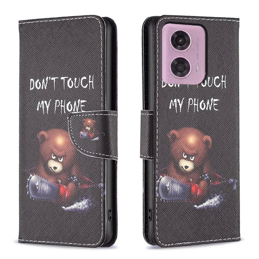 For Motorola Moto G24 4G / G04 4G Wallet Phone Case Pattern Design Magnetic Folio Cover