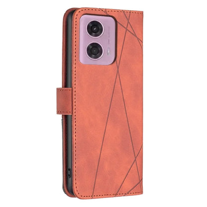 BINFEN COLOR BF05 For Motorola Moto G24 4G / G04 4G Leather Wallet Case Imprinted Geometric Line