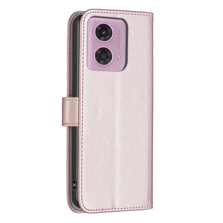 BINFEN COLOR BF17 For Motorola Moto G24 4G / G04 4G Leather Case Drop-proof Phone Cover