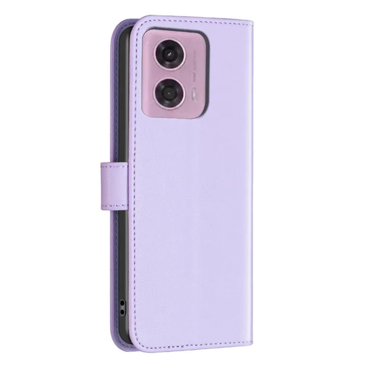 BINFEN COLOR BF17 For Motorola Moto G24 4G / G04 4G Leather Case Drop-proof Phone Cover