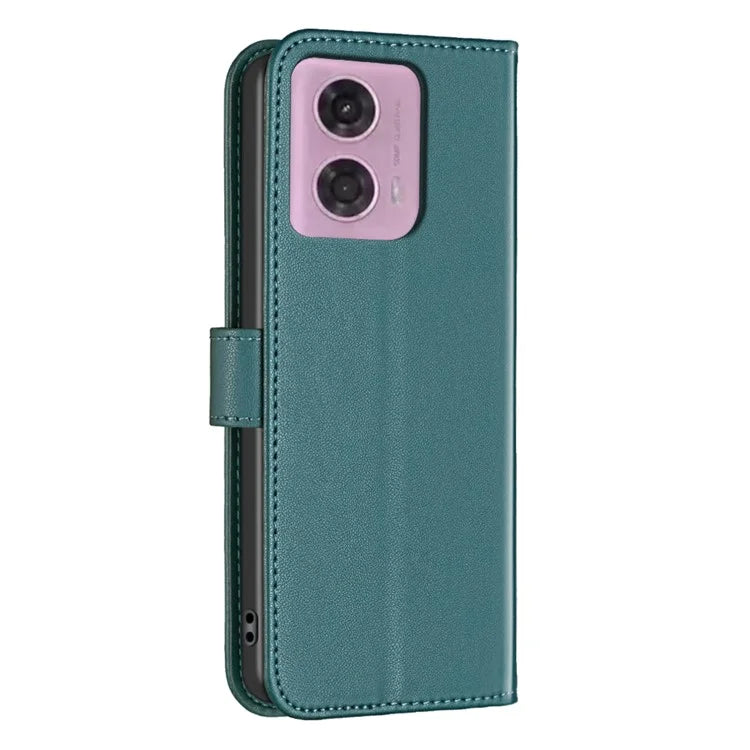 BINFEN COLOR BF17 For Motorola Moto G24 4G / G04 4G Leather Case Drop-proof Phone Cover
