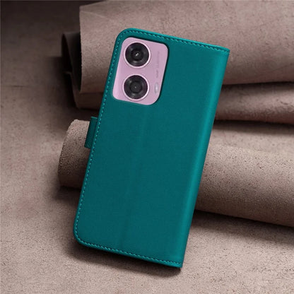 BINFEN COLOR BF17 For Motorola Moto G24 4G / G04 4G Leather Case Drop-proof Phone Cover