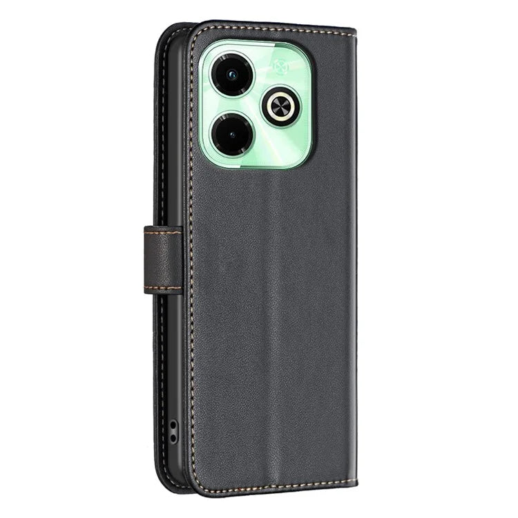 BINFEN COLOR BF17 For Transsion Infinix Hot 40 / Hot 40 Pro Wallet Case PU Leather Cover Stand