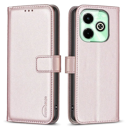 BINFEN COLOR BF17 For Transsion Infinix Hot 40 / Hot 40 Pro Wallet Case PU Leather Cover Stand