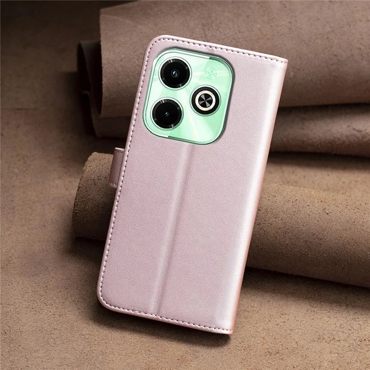 BINFEN COLOR BF17 For Transsion Infinix Hot 40 / Hot 40 Pro Wallet Case PU Leather Cover Stand