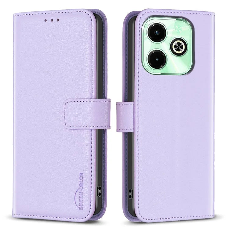 BINFEN COLOR BF17 For Transsion Infinix Hot 40 / Hot 40 Pro Wallet Case PU Leather Cover Stand