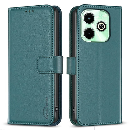 BINFEN COLOR BF17 For Transsion Infinix Hot 40 / Hot 40 Pro Wallet Case PU Leather Cover Stand