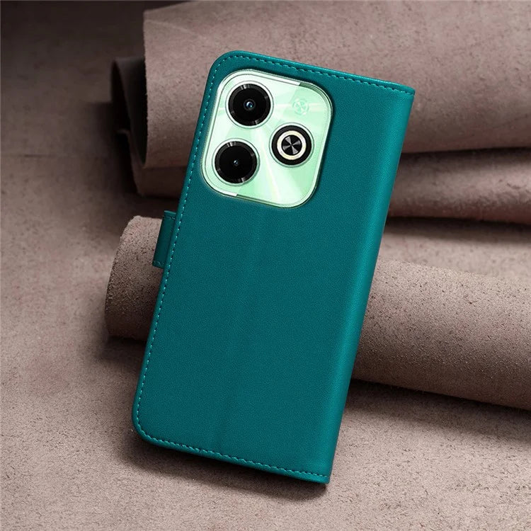 BINFEN COLOR BF17 For Transsion Infinix Hot 40 / Hot 40 Pro Wallet Case PU Leather Cover Stand