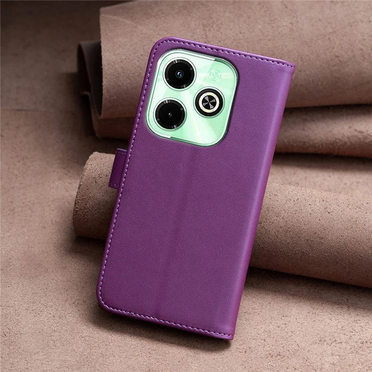 BINFEN COLOR BF17 For Transsion Infinix Hot 40 / Hot 40 Pro Wallet Case PU Leather Cover Stand
