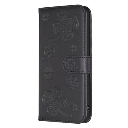 For Honor X8b 4G Leather Case Wallet Phone Cover Imprinted Clover Pattern