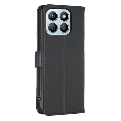 For Honor X8b 4G Leather Case Wallet Phone Cover Imprinted Clover Pattern