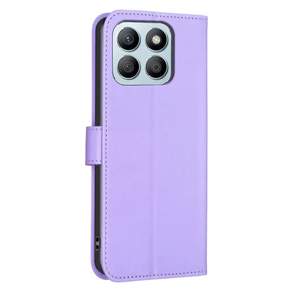 For Honor X8b 4G Leather Case Wallet Phone Cover Imprinted Clover Pattern