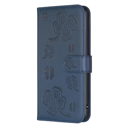 For Honor X8b 4G Leather Case Wallet Phone Cover Imprinted Clover Pattern