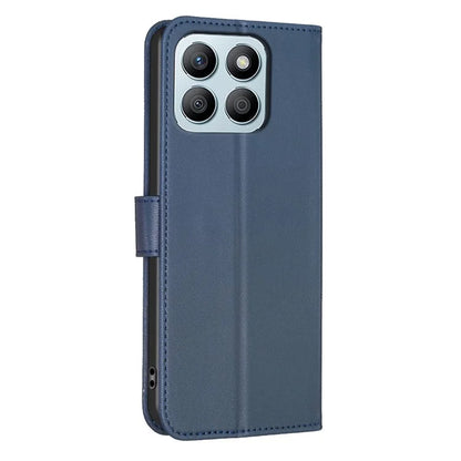 For Honor X8b 4G Leather Case Wallet Phone Cover Imprinted Clover Pattern