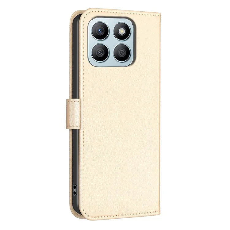For Honor X8b 4G Leather Case Wallet Phone Cover Imprinted Clover Pattern
