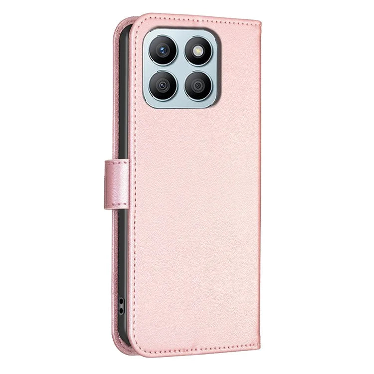 For Honor X8b 4G Leather Case Wallet Phone Cover Imprinted Clover Pattern