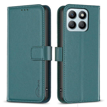 BINFEN COLOR BF17 For Honor X8b 4G Leather Phone Case Cover with Wallet Stand