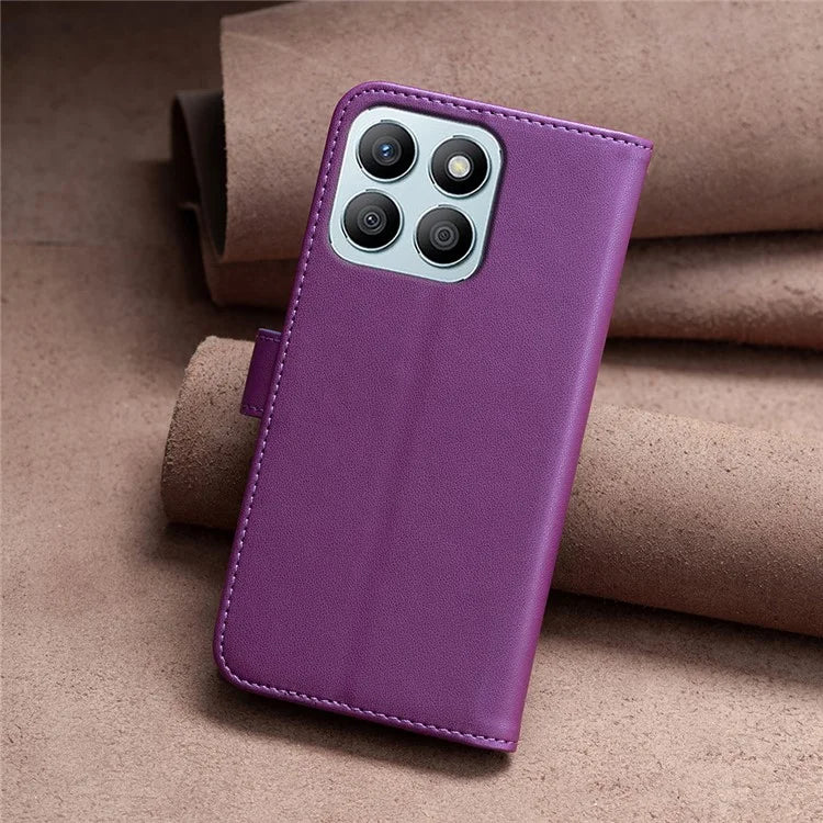 BINFEN COLOR BF17 For Honor X8b 4G Leather Phone Case Cover with Wallet Stand