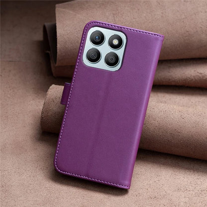 BINFEN COLOR BF17 For Honor X8b 4G Leather Phone Case Cover with Wallet Stand