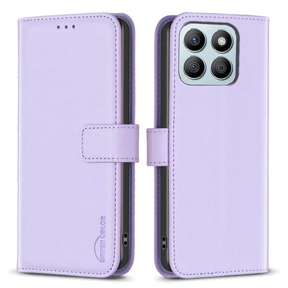 BINFEN COLOR BF17 For Honor X8b 4G Leather Phone Case Cover with Wallet Stand