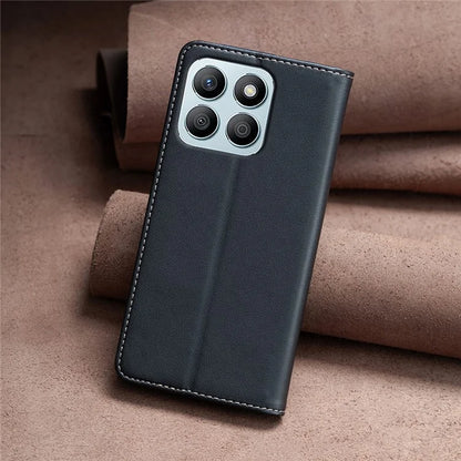 BINFEN COLOR BF18 For Honor X8b 4G Leather Case with Card Slots Magnetic Closing