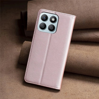 BINFEN COLOR BF18 For Honor X8b 4G Leather Case with Card Slots Magnetic Closing