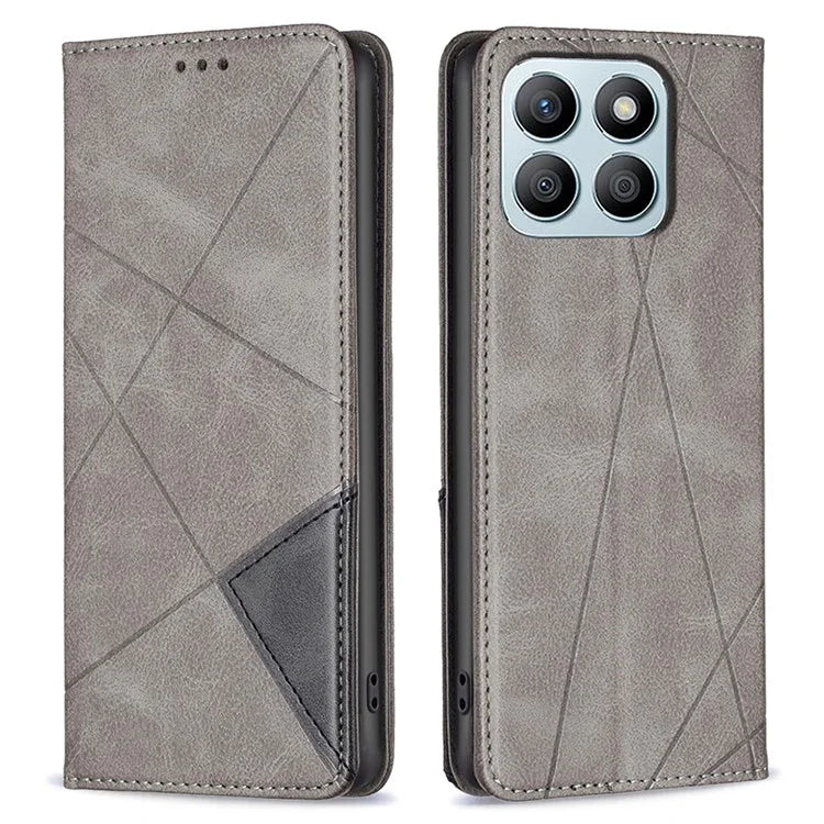 For Honor X8b 4G Phone Case Imprinted PU Leather Cover with Card Slots