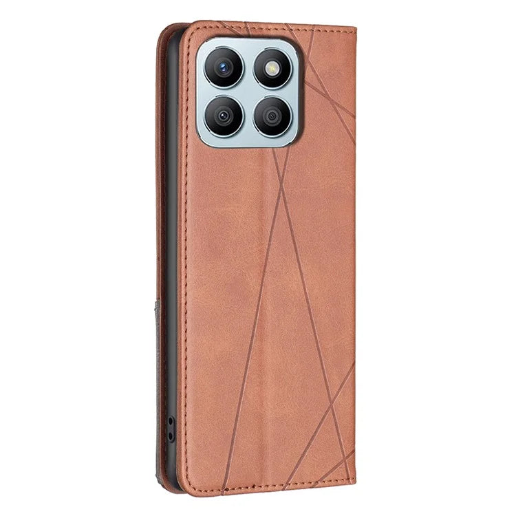 For Honor X8b 4G Phone Case Imprinted PU Leather Cover with Card Slots