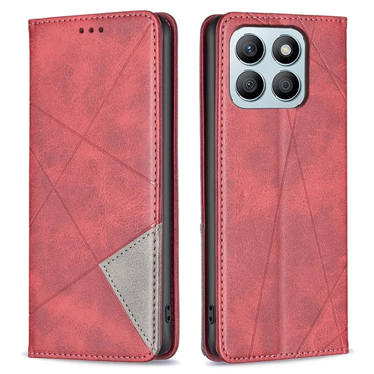 For Honor X8b 4G Phone Case Imprinted PU Leather Cover with Card Slots