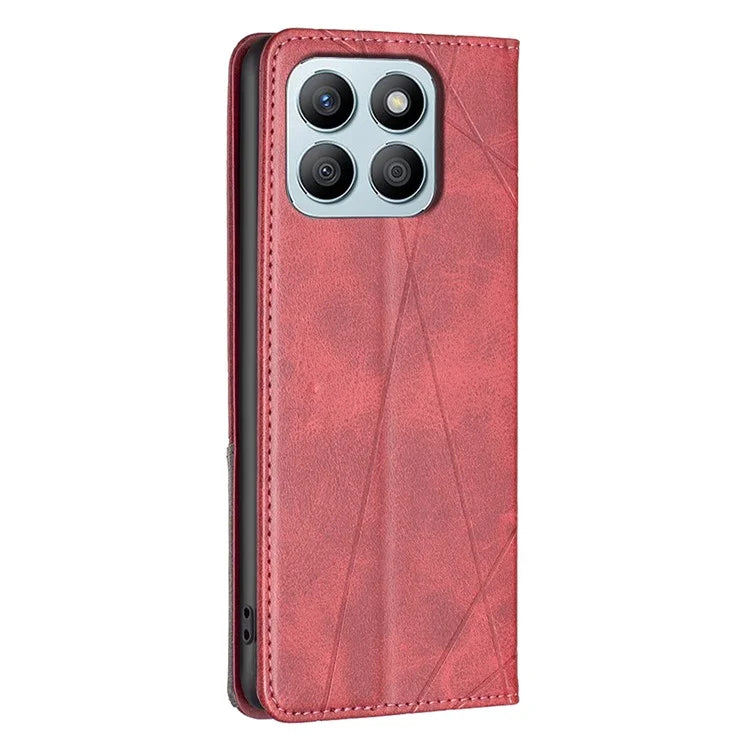 For Honor X8b 4G Phone Case Imprinted PU Leather Cover with Card Slots