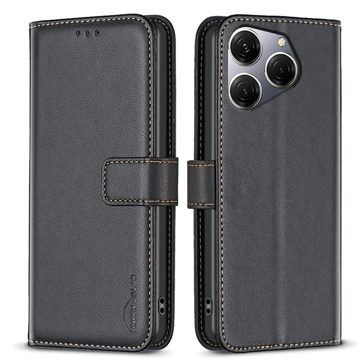 BINFEN COLOR BF17 For Transsion Tecno Spark 20 Pro PU Leather Case Phone Wallet Cover